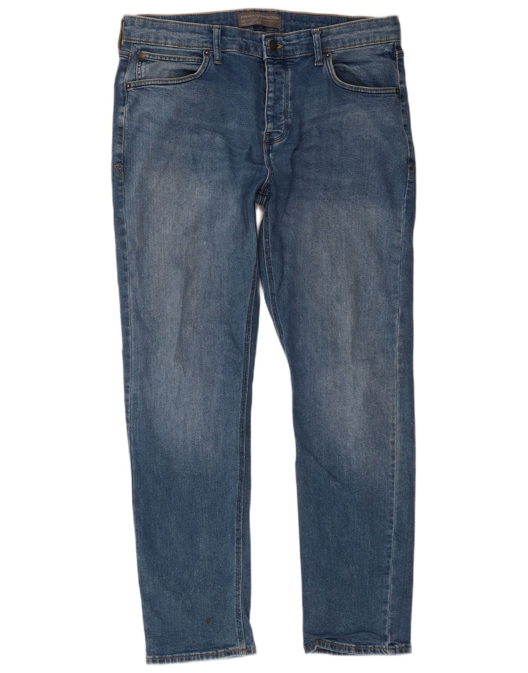 French Connection Herren Slim Jeans W34 L32 Blaue Baumwolle