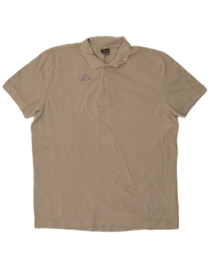 Kappa Herren Poloshirt 2XL Beige Baumwolle