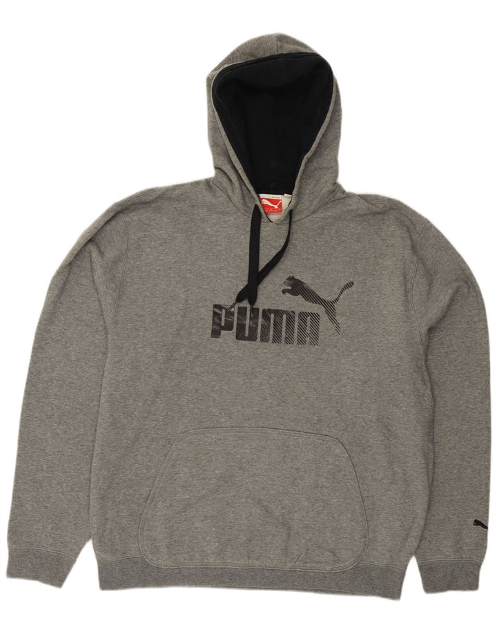 PUMA Herren Graphic Hoodie Pullover Große graue Baumwolle