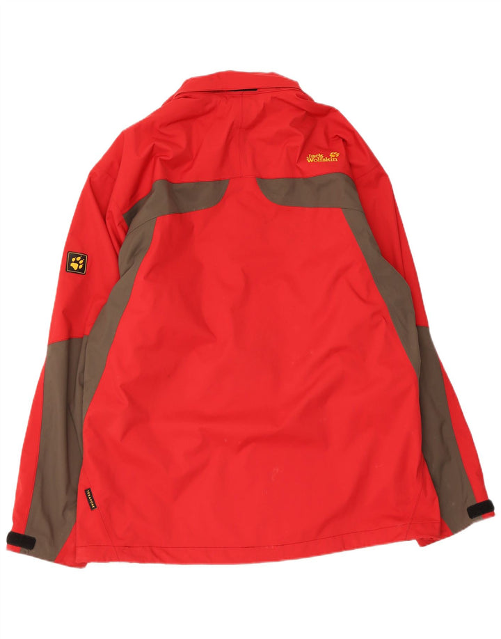 Jack Wolfskin Herren Regenjacke UK 40/42 Large Rot Polyamid