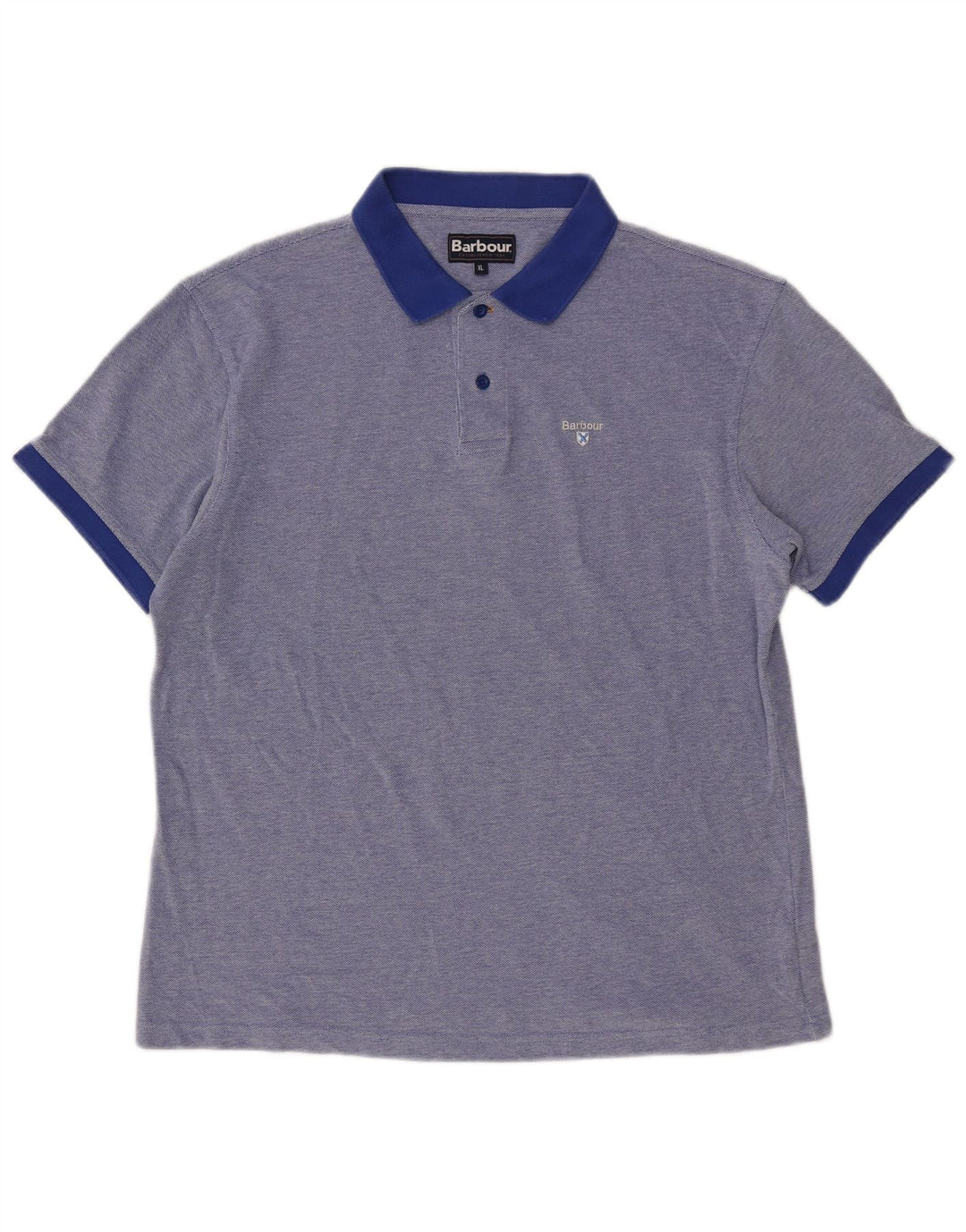 Barbour Herren Poloshirt XL Blaue Baumwolle