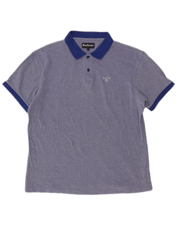 Barbour Herren Poloshirt XL Blaue Baumwolle