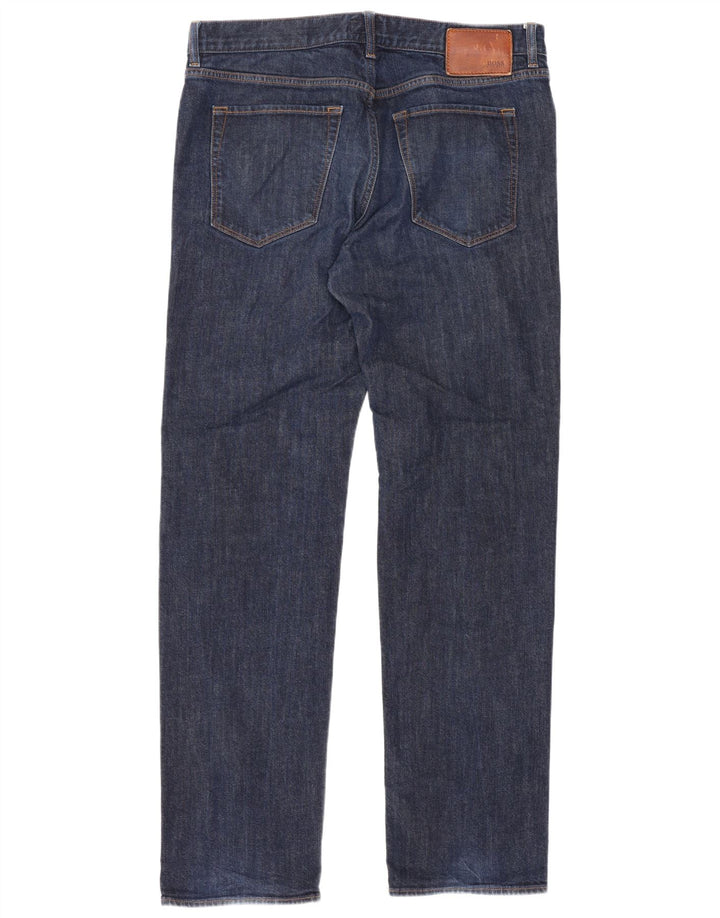 Hugo Boss Herren Straight Jeans W36 L33 Marineblau