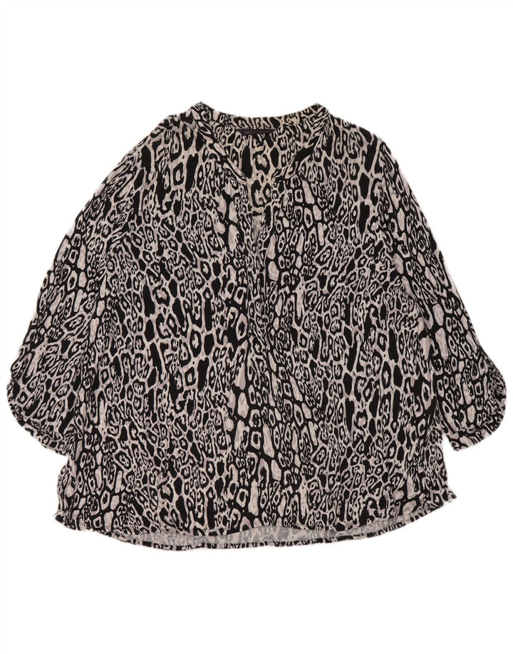 Marks & Spencer Damen Blusenoberteil UK 20 2XL Mehrfarbiger Tierdruck