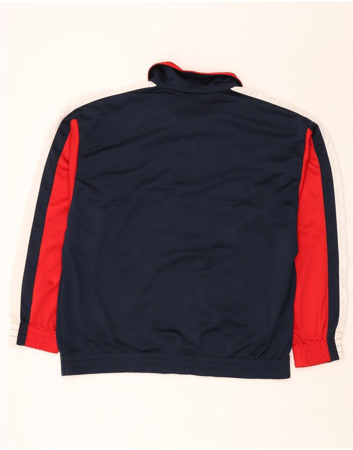LOTTO Herren-Trainingsanzug-Oberteil, mittleres Marineblau, Farbblock-Polyester