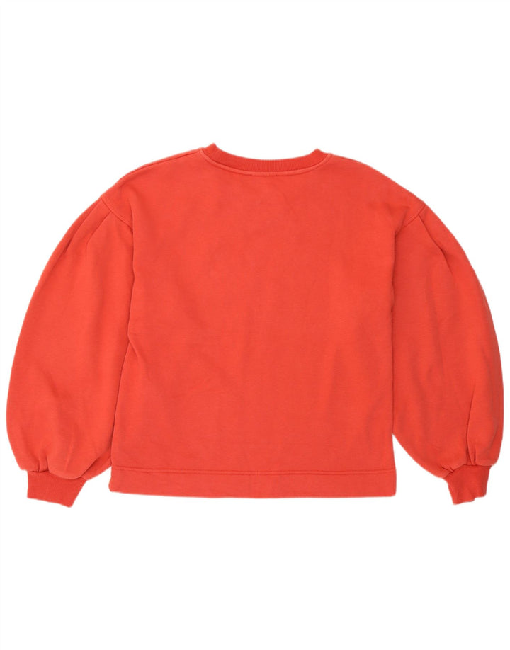Zara Damen Relaxed Fit Sweatshirt Pullover UK 8 Small Orange