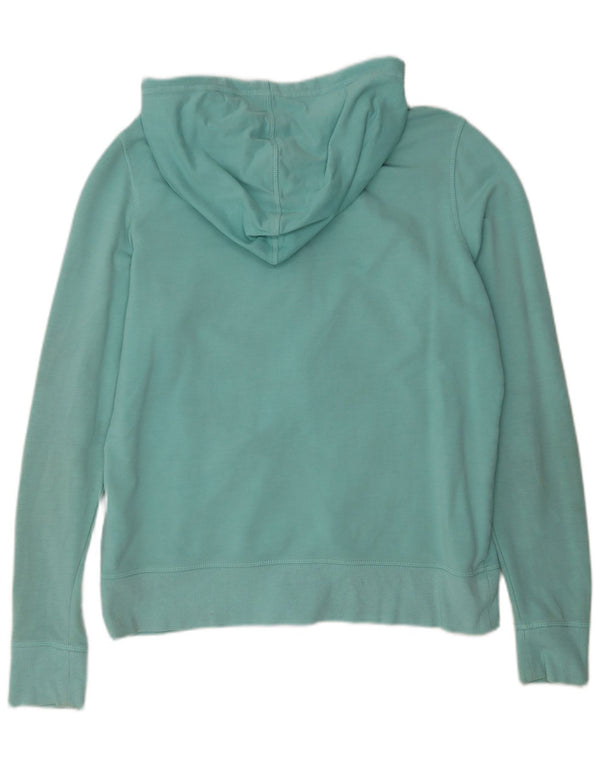 Marks & Spencer Damen-Kapuzenpullover mit Reißverschluss, UK 16, Größe L, Blau, Baumwolle