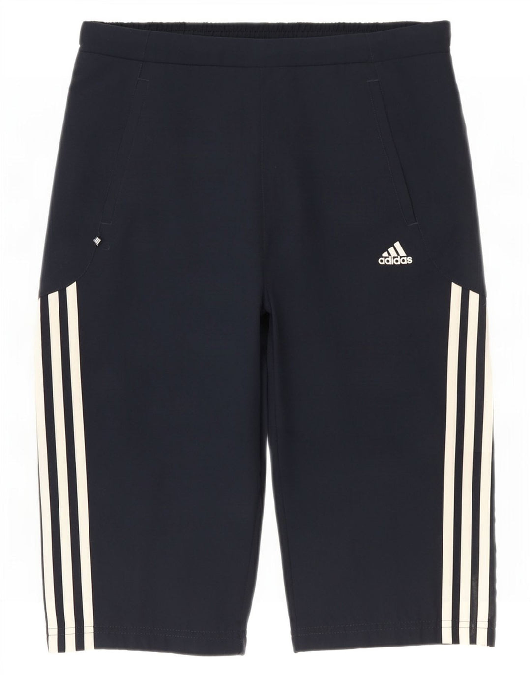 Adidas Damen Bermuda Sport Shorts UK 12 Medium Marineblau Polyester