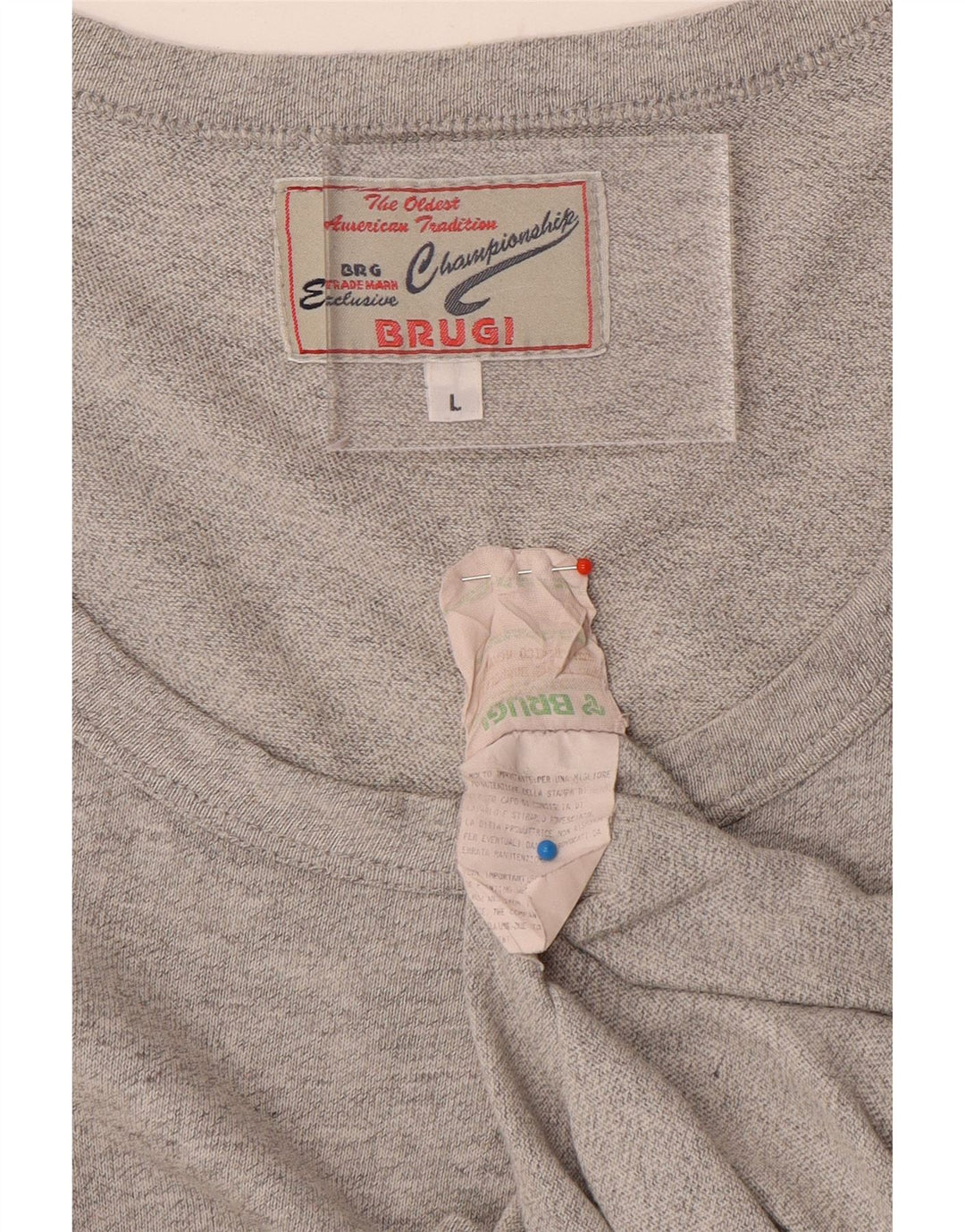 Brugi Herren-Trägershirt, groß, graue Baumwolle