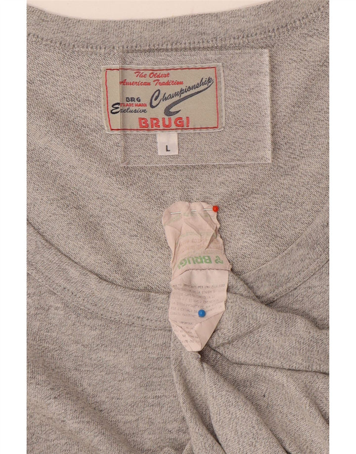 Brugi Herren-Trägershirt, groß, graue Baumwolle