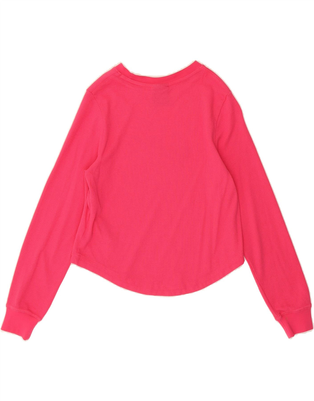 NIKE Womens Crop Graphic Top Long Sleeve UK 12 Medium Pink Cotton Vintage Nike and Second-Hand Nike from Messina Hembry 