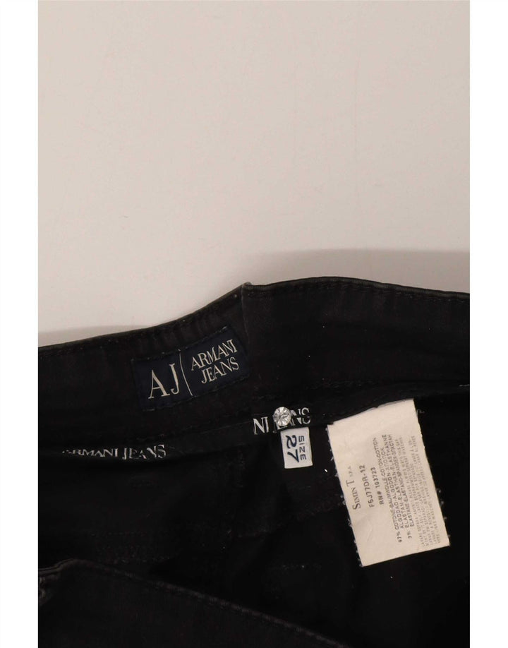 Armani Damen Caprihose W27 L20 Graue Baumwolle