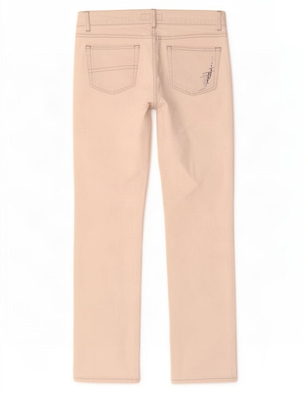 Trussardi Damen Straight Jeans W29 L30 Off White Cotton