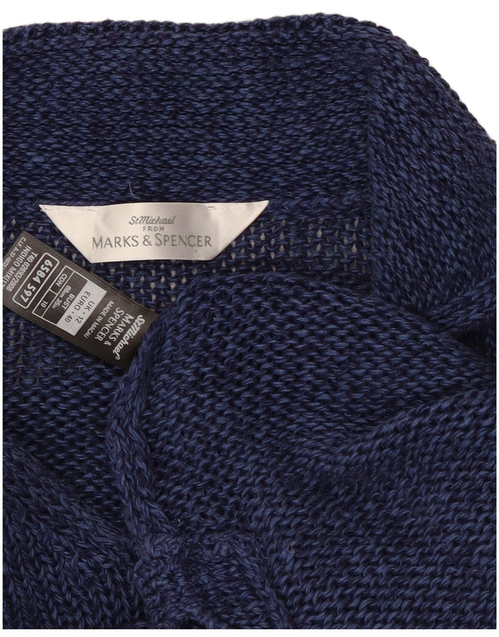 Marks & Spencer Damen-Pullover mit Polokragen, Gr. 12, mittleres Marineblau