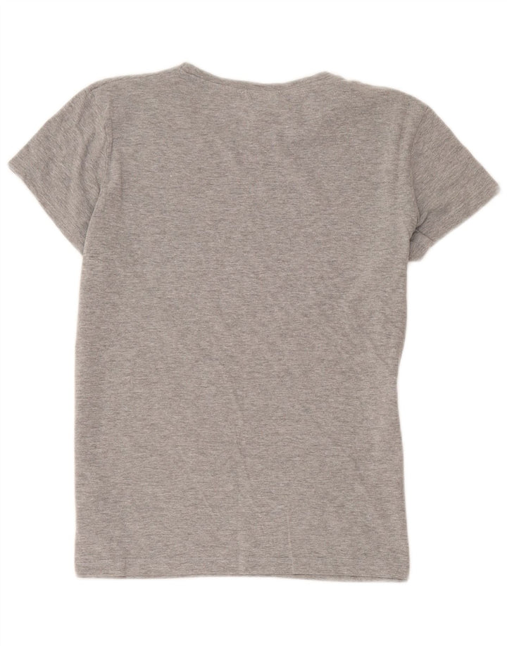 Lotto Grafik-T-Shirt für Damen, UK 14, mittelgraue Baumwolle