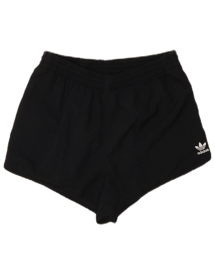 Adidas Damen Sportshorts UK 12 Medium Schwarz Polyester