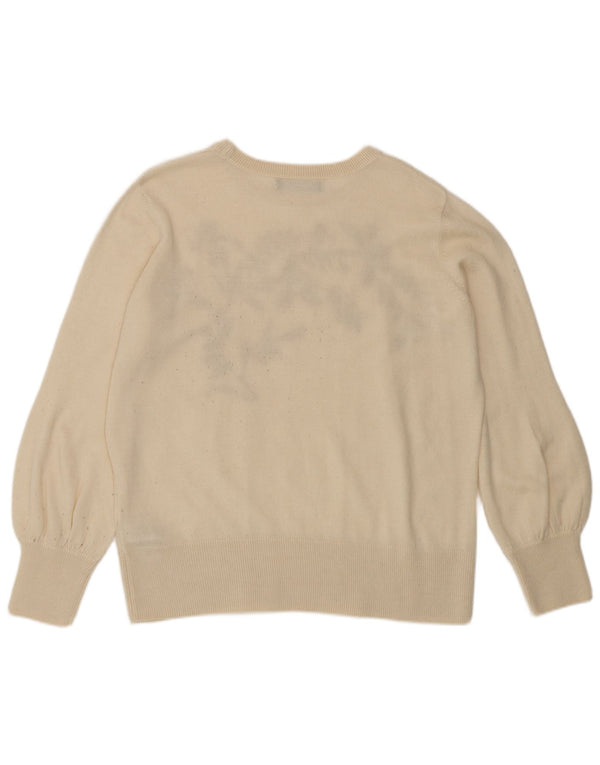 Marks & Spencer Damen-Pullover mit U-Boot-Ausschnitt, Größe 44, Off-White