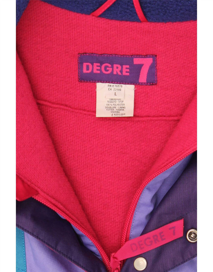 Degre 7 Herren-Kapuzenpullover-Skijacke, UK 40, Größe L, Lila, Farbblock