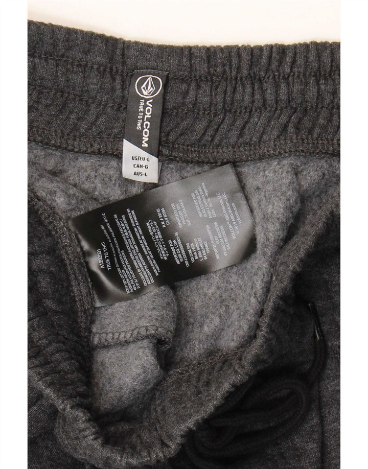 Volcom Herren-Trainingshose mit grafischem Muster, große graue Baumwolle