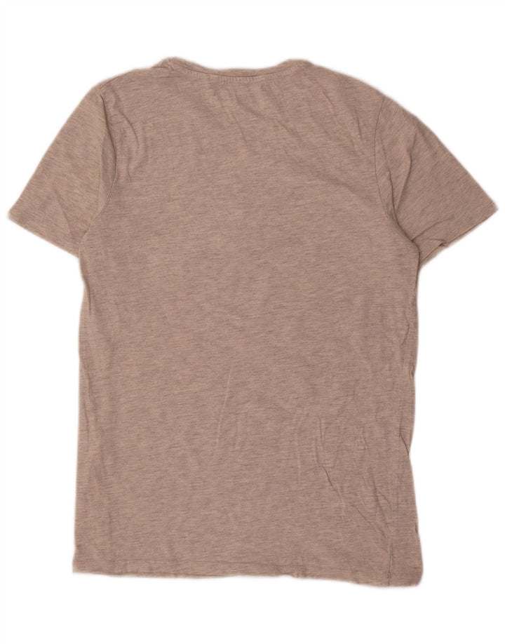 Jack & Jones Herren-T-Shirt mit Grafik, mittelgrau gesprenkelte Baumwolle