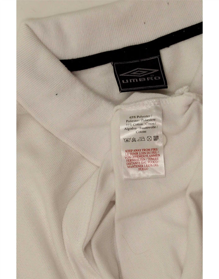 Umbro Herren-Poloshirt, großes weißes Polyester