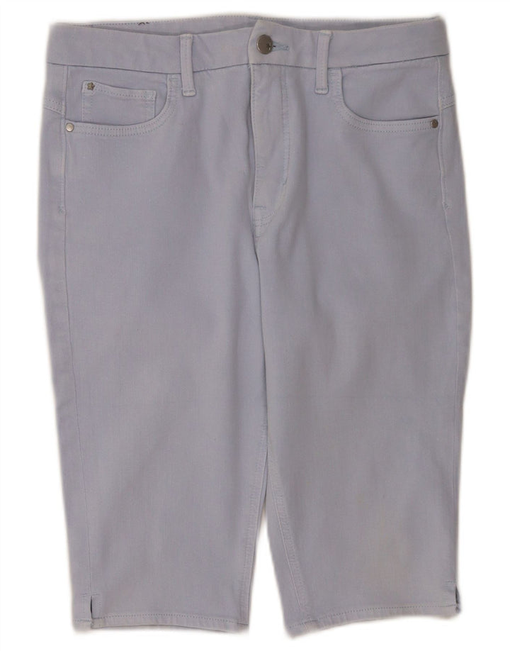 Marks & Spencer Damen Bermuda Casual Shorts UK 12 Medium W30 Blaue Baumwolle