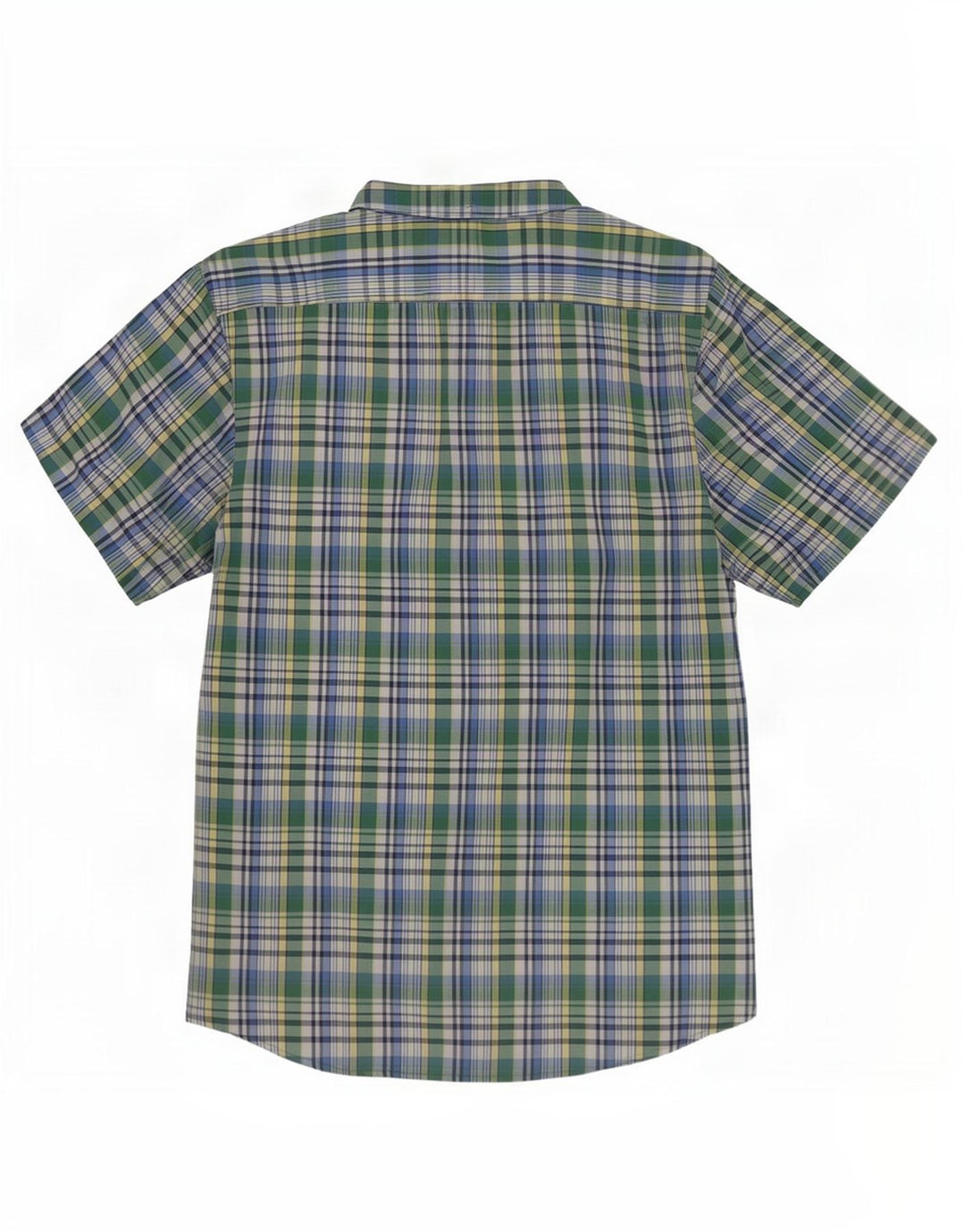 Ben Sherman Herren-Kurzarmhemd, klein, grün kariert, Baumwolle