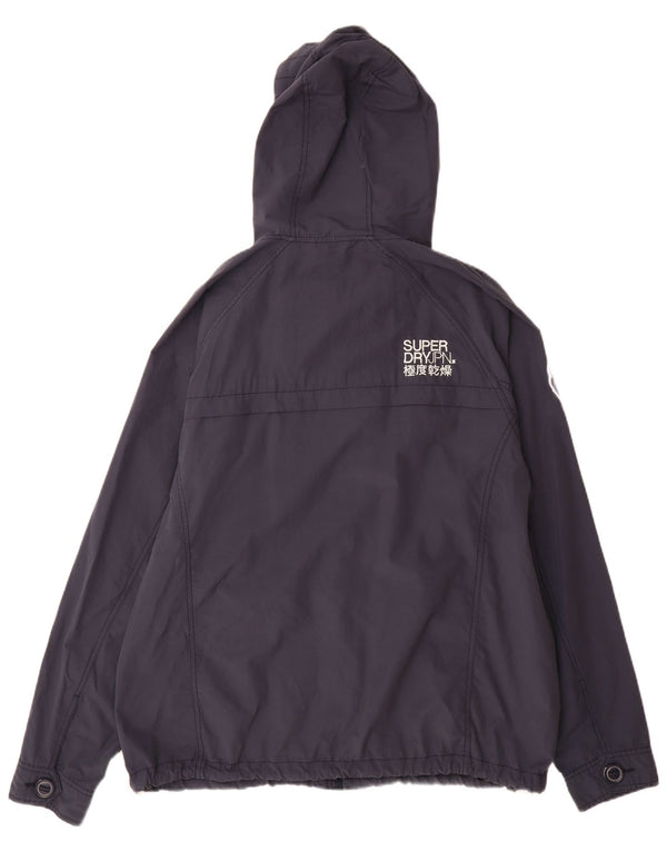 Superdry Herren-Windbreakerjacke mit Kapuze, UK 44 2XL, Marineblau, Baumwolle