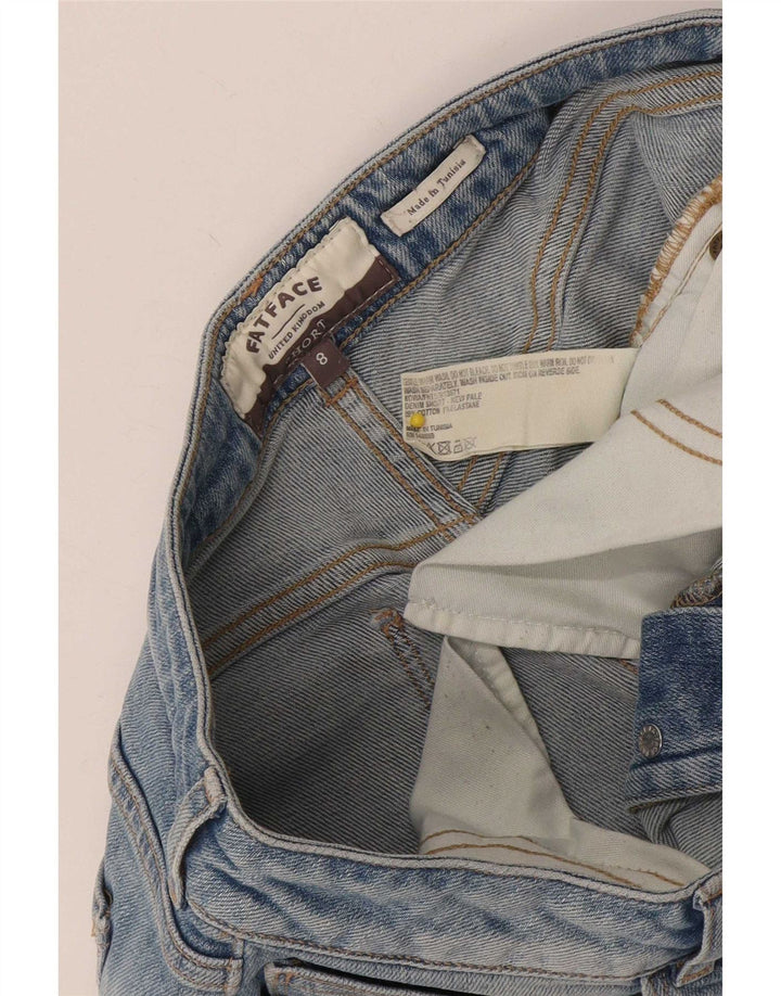 Fat Face Damen Jeansshorts UK 8 Small W30 Blaue Baumwolle
