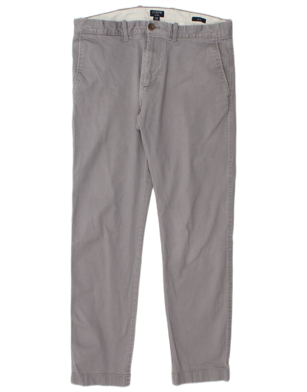 J. CREW Slim Chino-Hose für Herren, W32, L28, graue Baumwolle