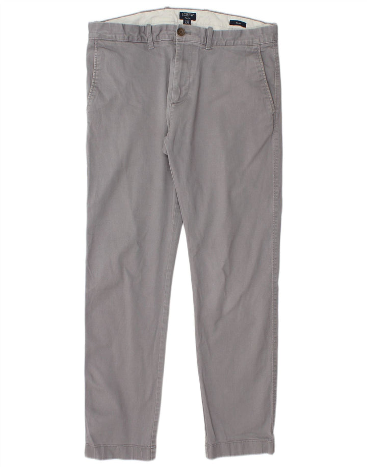 J. CREW Slim Chino-Hose für Herren, W32, L28, graue Baumwolle