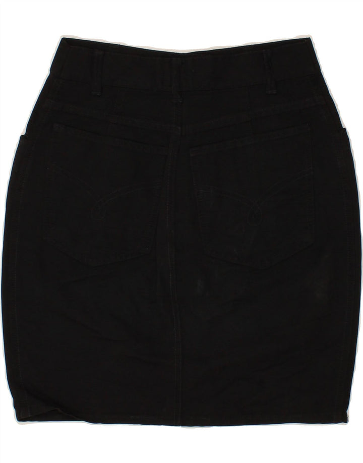 MOSCHINO Damen Jeansrock W26 Small Schwarz Baumwolle
