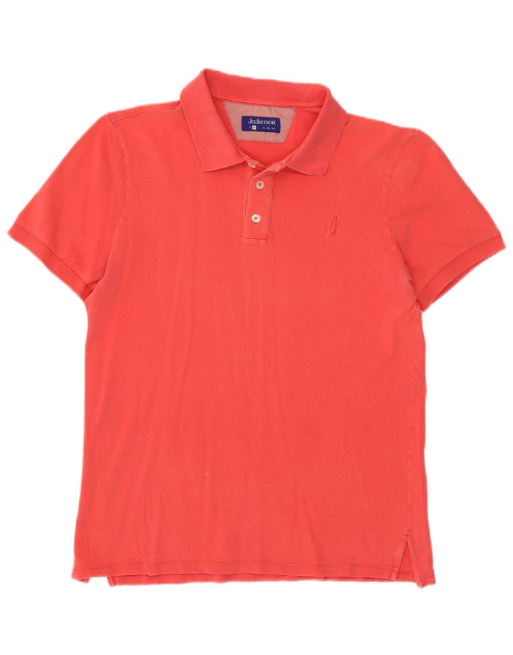 Jeckerson Herren-Poloshirt aus mittelrosa Baumwolle