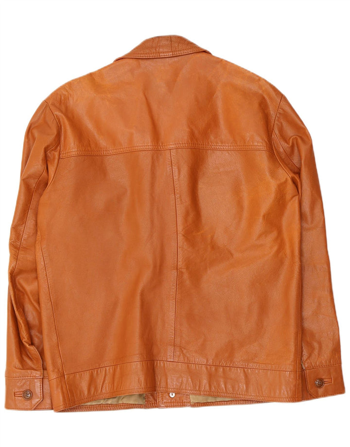 Vintage Herren Lederjacke UK 38 Mittelbraunes Leder