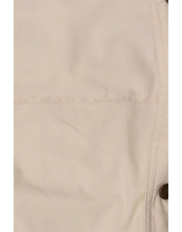 Wattierte Herrenjacke mit Kapuze von Dubin, IT 50, groß, weißes Farbblock-Polyester