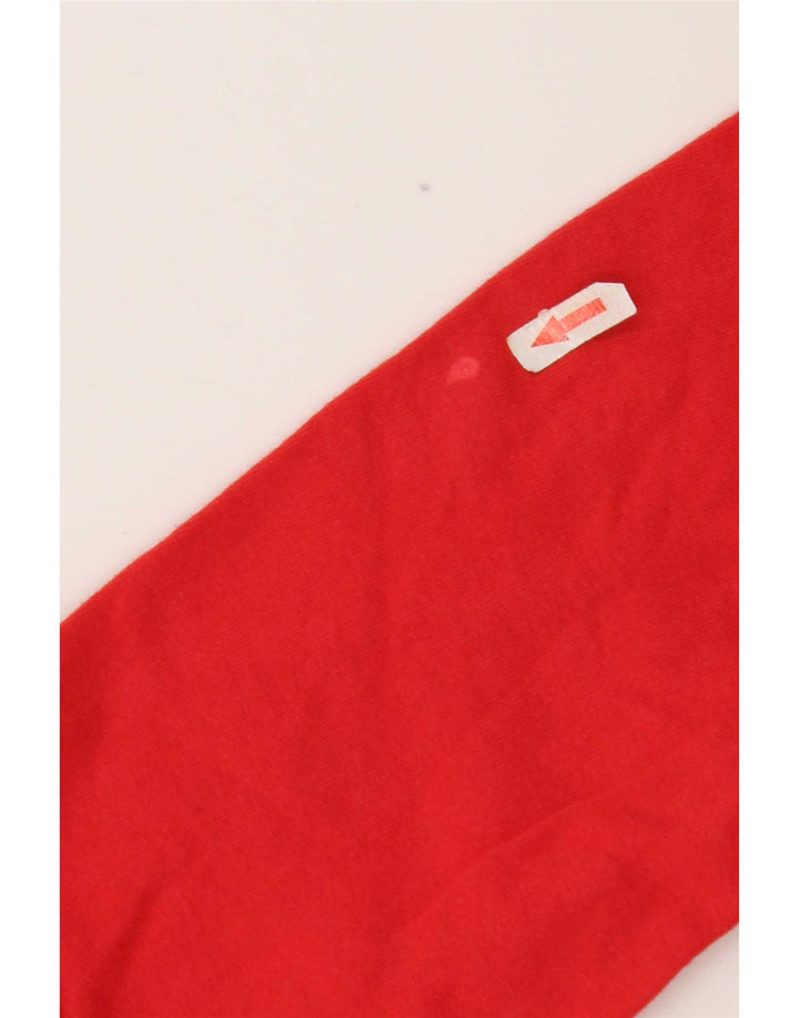 Benetton Herren-Sweatshirt, Pullover, groß, aus roter Baumwolle