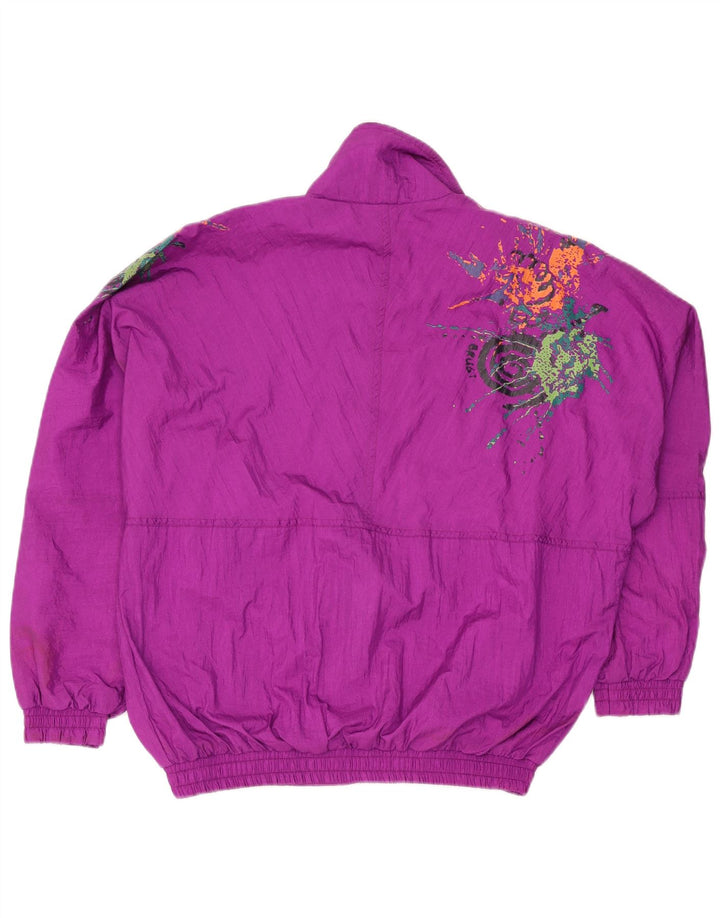 Brugi Herren-Trainingsanzug mit Grafik, lockere Passform, Oberteil, Jacke, Größe S, Rosa, Polyamid