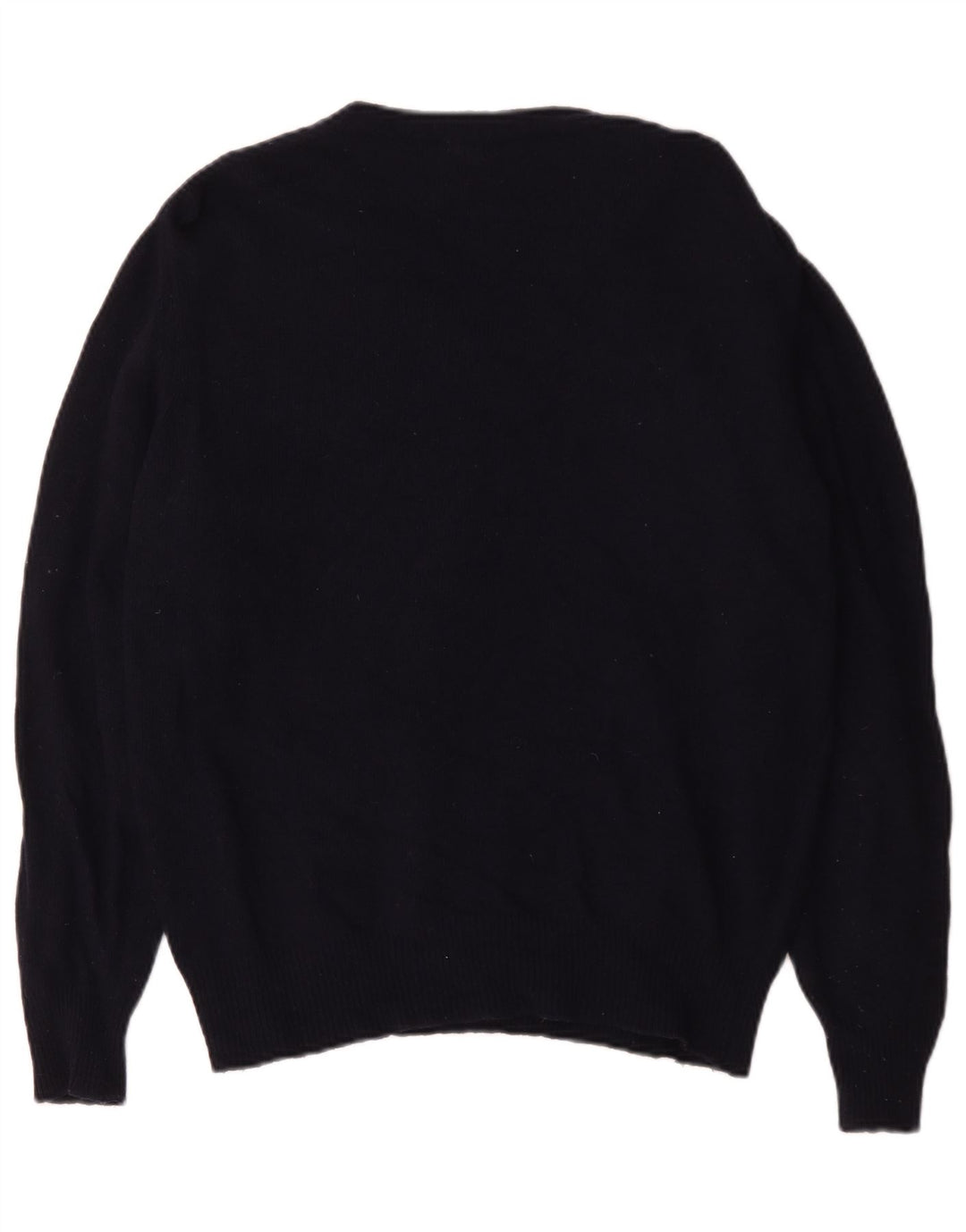 La Martina Herren-Pullover mit V-Ausschnitt, groß, marineblaue Schurwolle
