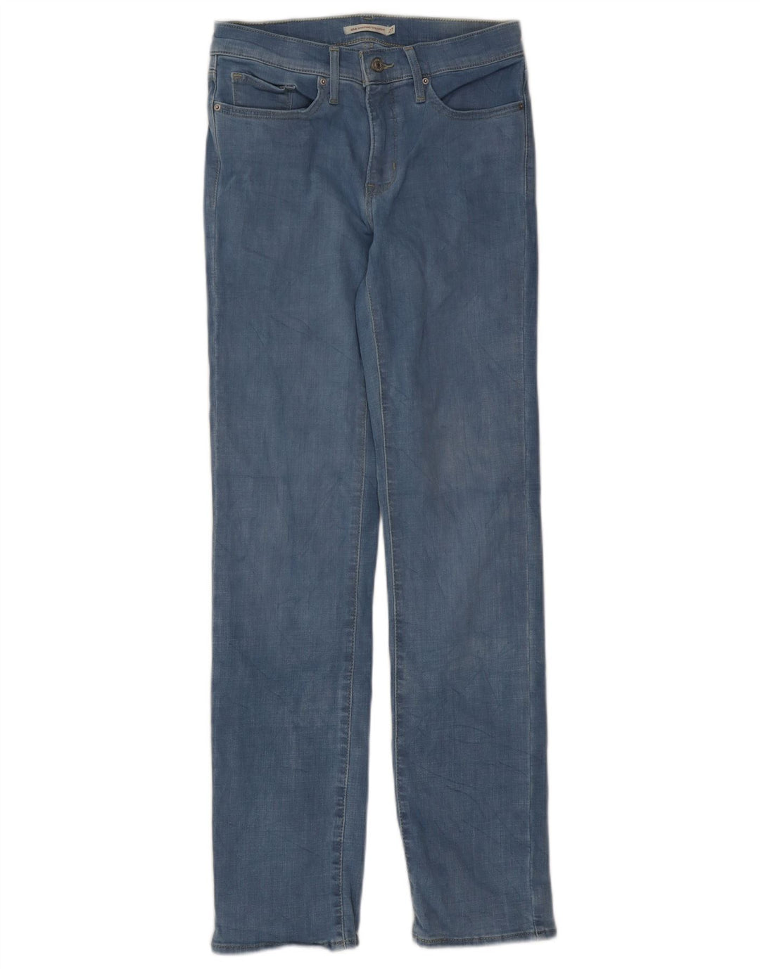Levi's Damen 314 Shaping Straight Jeans W27 L32 Blaue Baumwolle