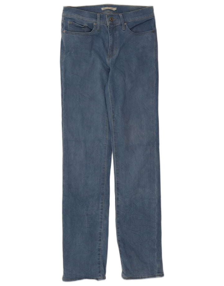 Levi's Damen 314 Shaping Straight Jeans W27 L32 Blaue Baumwolle