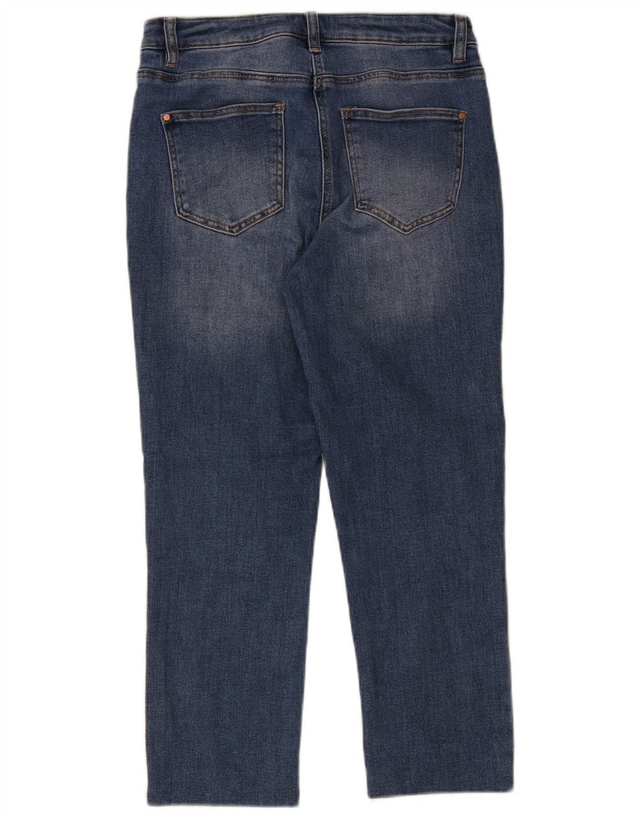 M&Co Damen-Cropped-Jeans UK 12 Medium W30 L25 Blaue Baumwolle