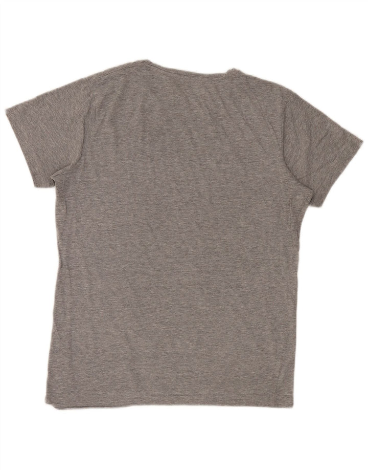 Jack & Jones Herren-T-Shirt mit Grafik, mittelgrau gesprenkelte Baumwolle