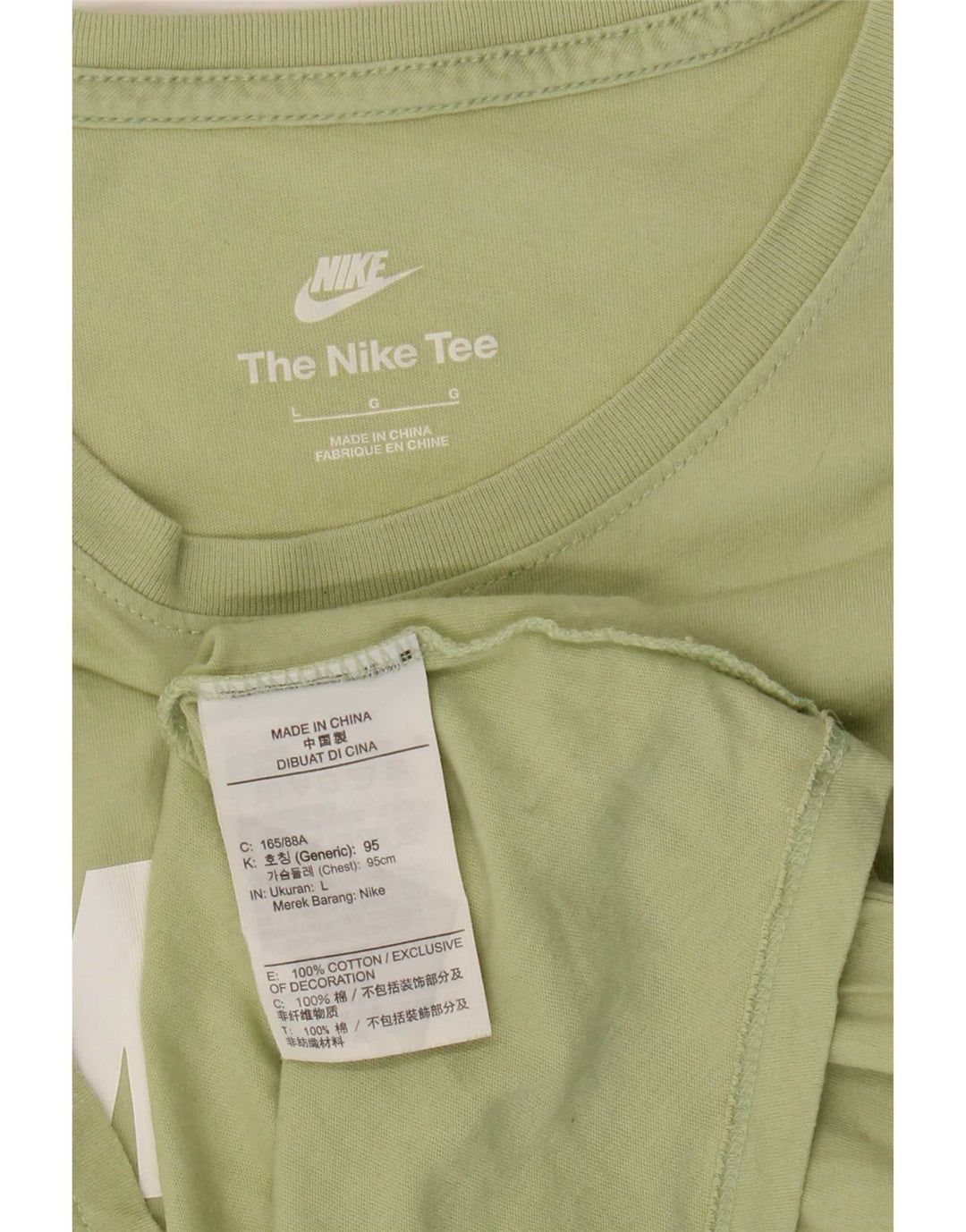 Nike Herren-T-Shirt mit Grafik, Größe L, aus grüner Baumwolle