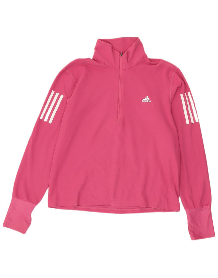 Adidas Damen-Trainingsanzug mit Reißverschluss und Pullover, UK 12/14, Mittelrosa