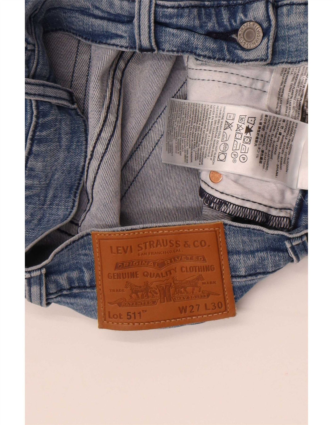 Levi's Herren 511 Slim Jeans W27 L30 Blaue Baumwolle