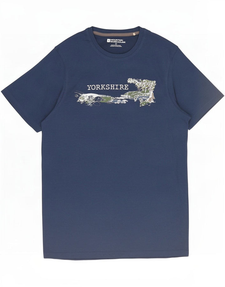 Mountain Warehouse Herren-T-Shirt „Yorkshire“ mit Grafik, Größe S, Marineblau