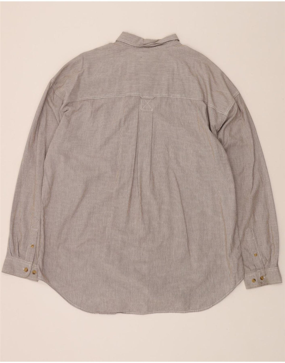 LEE Mens Shirt XL Grey Striped Cotton Vintage Lee and Second-Hand Lee from Messina Hembry 