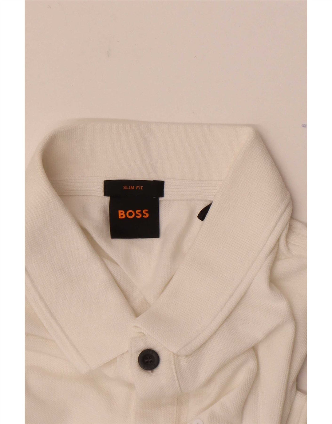 Hugo Boss Slim-Fit-Poloshirt für Herren aus mittelweißer Baumwolle