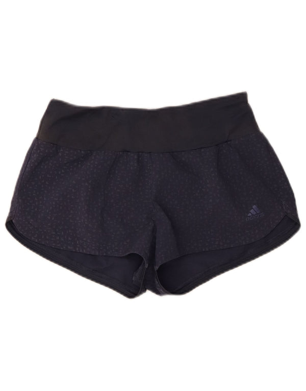 Adidas Damen Climalite Sport Shorts UK 4/6 XS Marineblau gepunktet