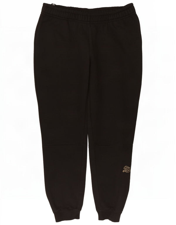 Puma Womens Graphic Trainingshose Jogger UK 14 Große schwarze Baumwolle